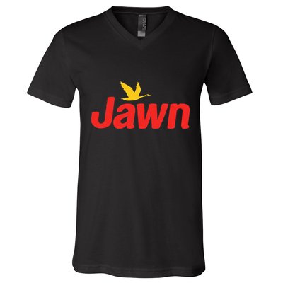 Jawn Food Market Full Color Design V-Neck T-Shirt