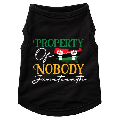 Juneteenth Freedom Melanin Black Property Of Nobody Doggie Tank