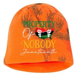 Juneteenth Freedom Melanin Black Women Property Of Nobody Kati - Camo Knit Beanie