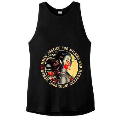 Justice For Mmiw Missing Murdered Indigenous Resilient Ladies PosiCharge Tri-Blend Wicking Tank
