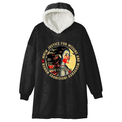 Justice For Mmiw Missing Murdered Indigenous Resilient Hooded Wearable Blanket