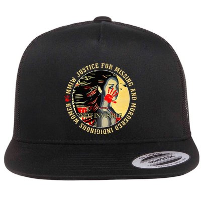 Justice For Mmiw Missing Murdered Indigenous Resilient Flat Bill Trucker Hat