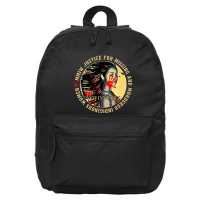 Justice For Mmiw Missing Murdered Indigenous Resilient 16 in Basic Backpack