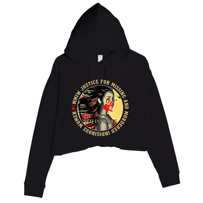 Justice For Mmiw Missing Murdered Indigenous Resilient Crop Fleece Hoodie