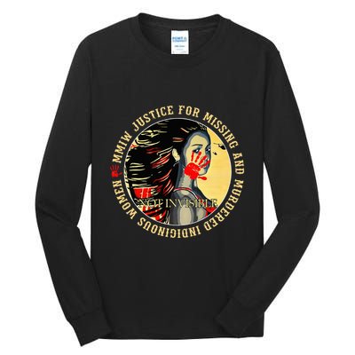 Justice For Mmiw Missing Murdered Indigenous Resilient Tall Long Sleeve T-Shirt