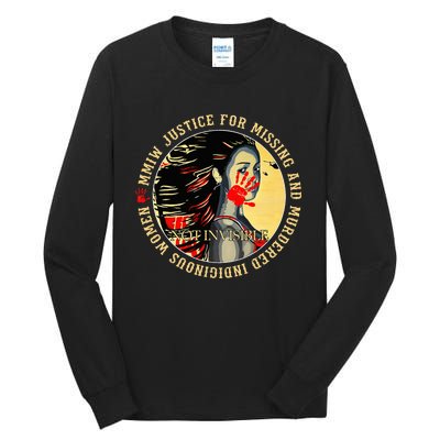 Justice For Mmiw Missing Murdered Indigenous Resilient Tall Long Sleeve T-Shirt