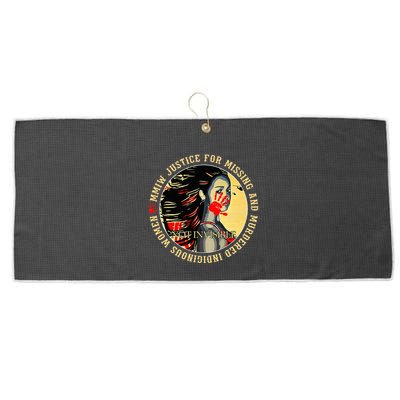 Justice For Mmiw Missing Murdered Indigenous Resilient Large Microfiber Waffle Golf Towel