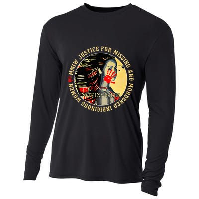 Justice For Mmiw Missing Murdered Indigenous Resilient Cooling Performance Long Sleeve Crew