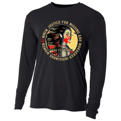 Justice For Mmiw Missing Murdered Indigenous Resilient Cooling Performance Long Sleeve Crew