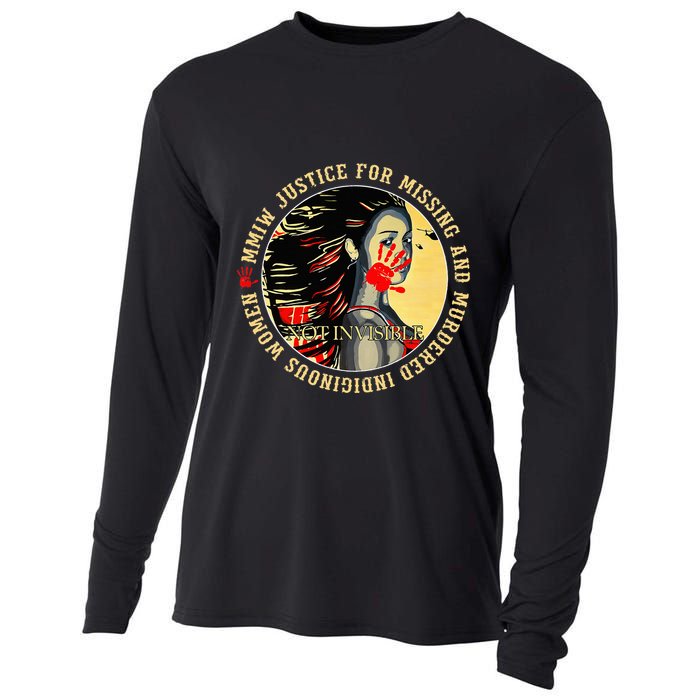 Justice For Mmiw Missing Murdered Indigenous Resilient Cooling Performance Long Sleeve Crew