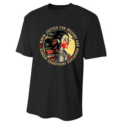 Justice For Mmiw Missing Murdered Indigenous Resilient Performance Sprint T-Shirt