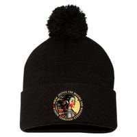 Justice For Mmiw Missing Murdered Indigenous Resilient Pom Pom 12in Knit Beanie