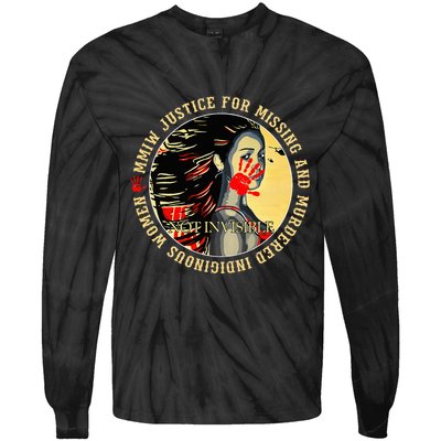 Justice For Mmiw Missing Murdered Indigenous Resilient Tie-Dye Long Sleeve Shirt