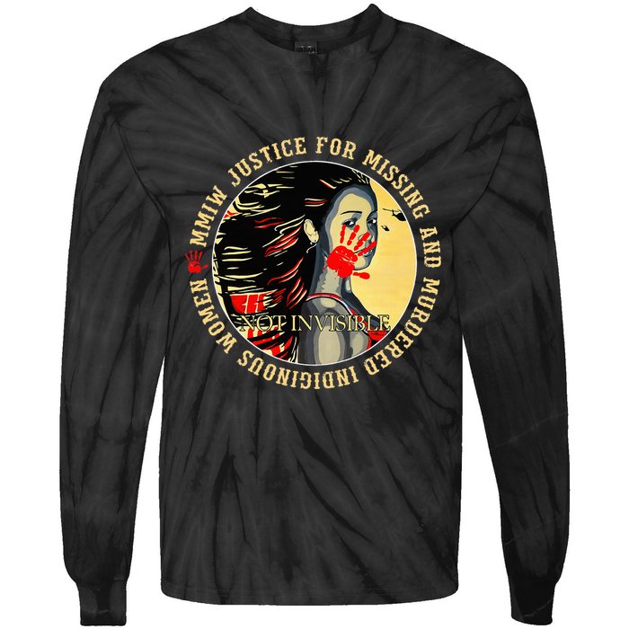 Justice For Mmiw Missing Murdered Indigenous Resilient Tie-Dye Long Sleeve Shirt