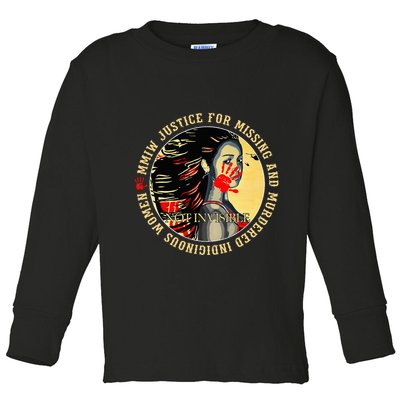 Justice For Mmiw Missing Murdered Indigenous Resilient Toddler Long Sleeve Shirt