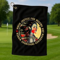 Justice For Mmiw Missing Murdered Indigenous Resilient Golf Towel