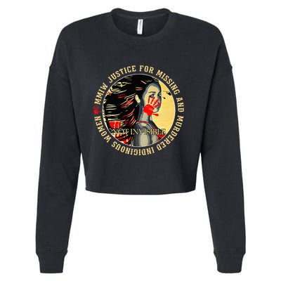 Justice For Mmiw Missing Murdered Indigenous Resilient Cropped Pullover Crew