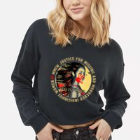 Justice For Mmiw Missing Murdered Indigenous Resilient Cropped Pullover Crew