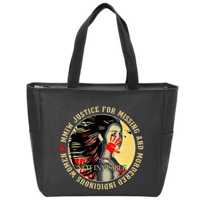 Justice For Mmiw Missing Murdered Indigenous Resilient Zip Tote Bag