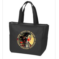 Justice For Mmiw Missing Murdered Indigenous Resilient Zip Tote Bag