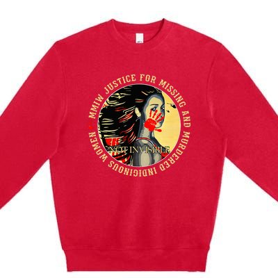 Justice For Mmiw Missing Murdered Indigenous Resilient Premium Crewneck Sweatshirt