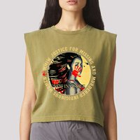 Justice For Mmiw Missing Murdered Indigenous Resilient Garment-Dyed Women's Muscle Tee