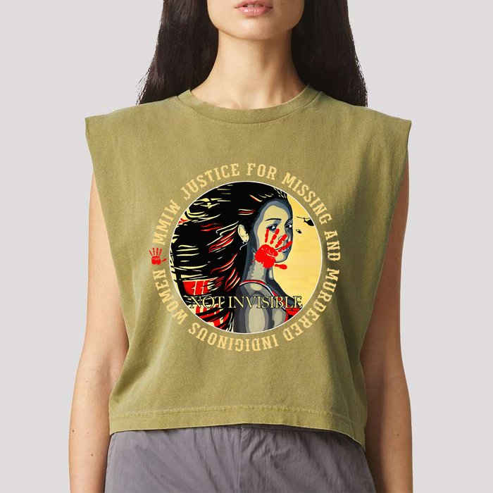 Justice For Mmiw Missing Murdered Indigenous Resilient Garment-Dyed Women's Muscle Tee