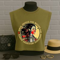 Justice For Mmiw Missing Murdered Indigenous Resilient Garment-Dyed Women's Muscle Tee