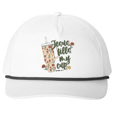 Jesus Fills My Cup  Snapback Five-Panel Rope Hat