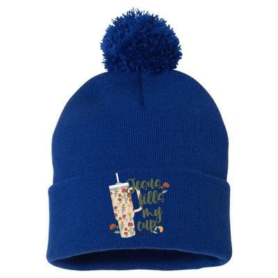 Jesus Fills My Cup  Pom Pom 12in Knit Beanie