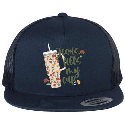 Jesus Fills My Cup  Flat Bill Trucker Hat