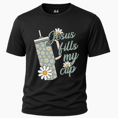 Jesus Fills My Cup Psalm 23 5 Flower Tumbler Performance Shirt