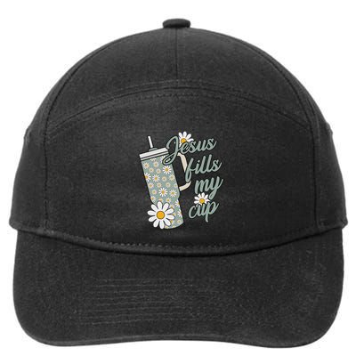 Jesus Fills My Cup Psalm 23 5 Flower Tumbler 7-Panel Snapback Hat