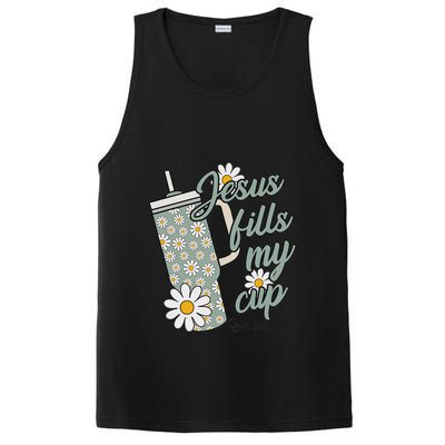 Jesus Fills My Cup Psalm 23 5 Flower Tumbler PosiCharge Competitor Tank