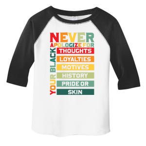 Juneteenth Freedom Never Apologize For Being Black Celebrate Great Gift Toddler Fine Jersey T-Shirt