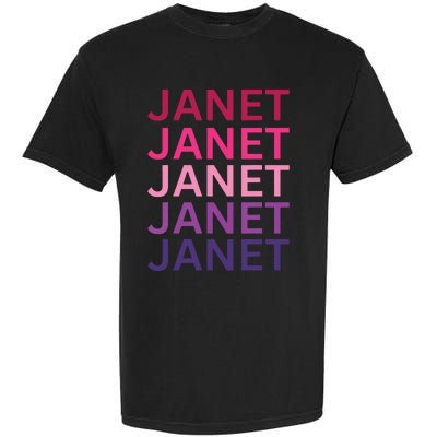 Janet First Name I Love Janet Garment-Dyed Heavyweight T-Shirt