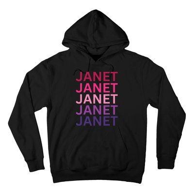 Janet First Name I Love Janet Hoodie