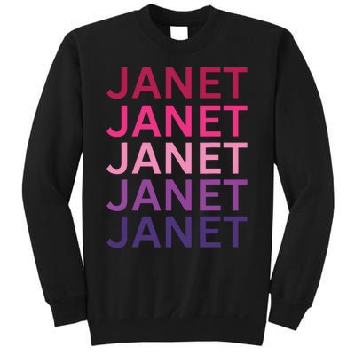 Janet First Name I Love Janet Sweatshirt