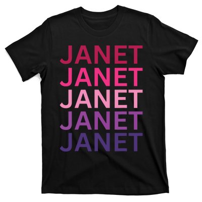 Janet First Name I Love Janet T-Shirt