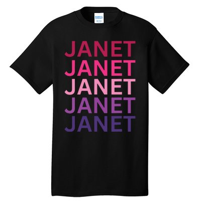 Janet First Name I Love Janet Tall T-Shirt