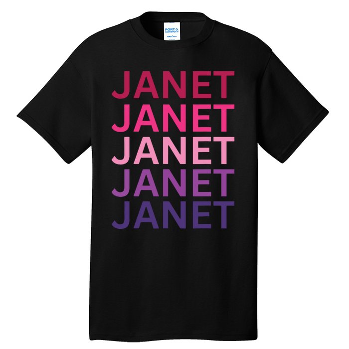 Janet First Name I Love Janet Tall T-Shirt