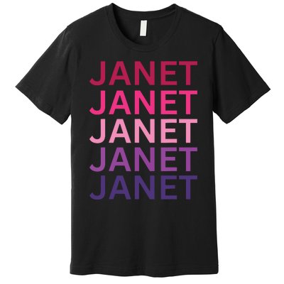 Janet First Name I Love Janet Premium T-Shirt