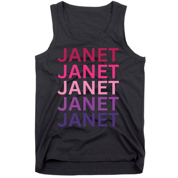 Janet First Name I Love Janet Tank Top