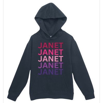 Janet First Name I Love Janet Urban Pullover Hoodie