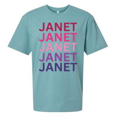 Janet First Name I Love Janet Sueded Cloud Jersey T-Shirt