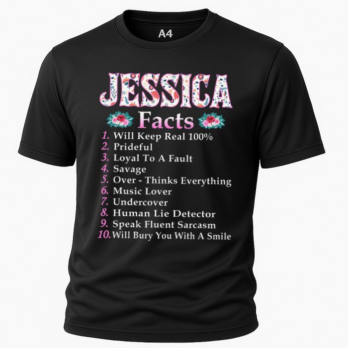 Jessica First Name Jessica Facts Floral Cooling Performance Crew T-Shirt