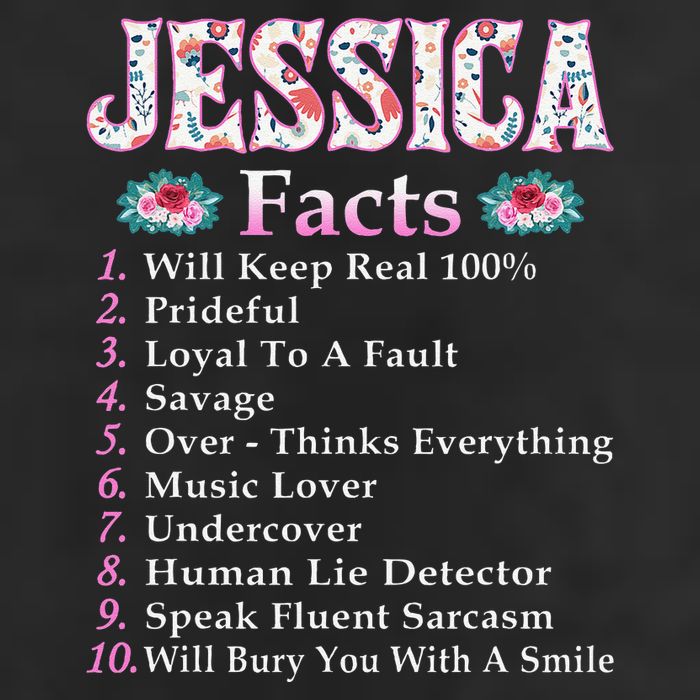 Jessica First Name Jessica Facts Floral 11oz C Handle Ceramic Mug