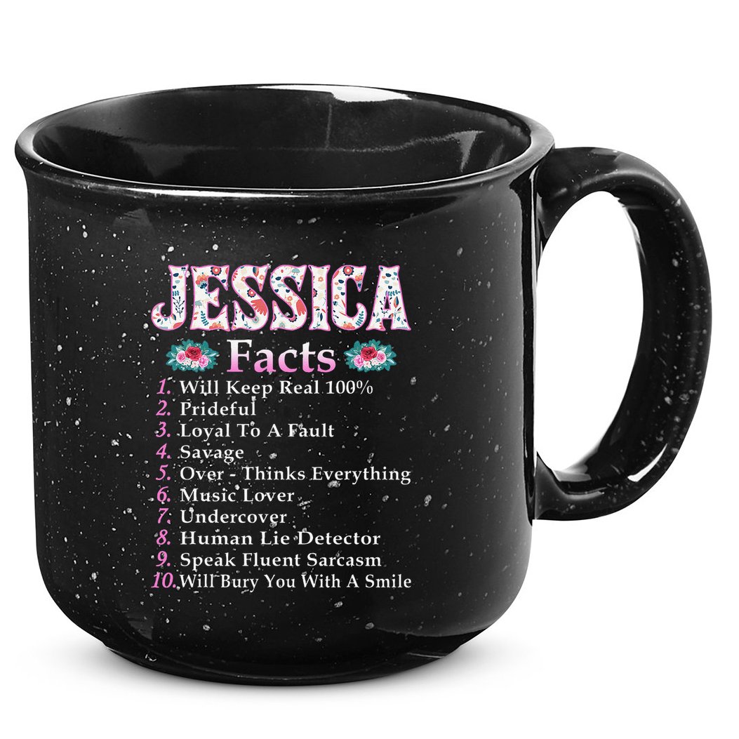 Jessica First Name Jessica Facts Floral 15oz Campfire Ceramic Mug