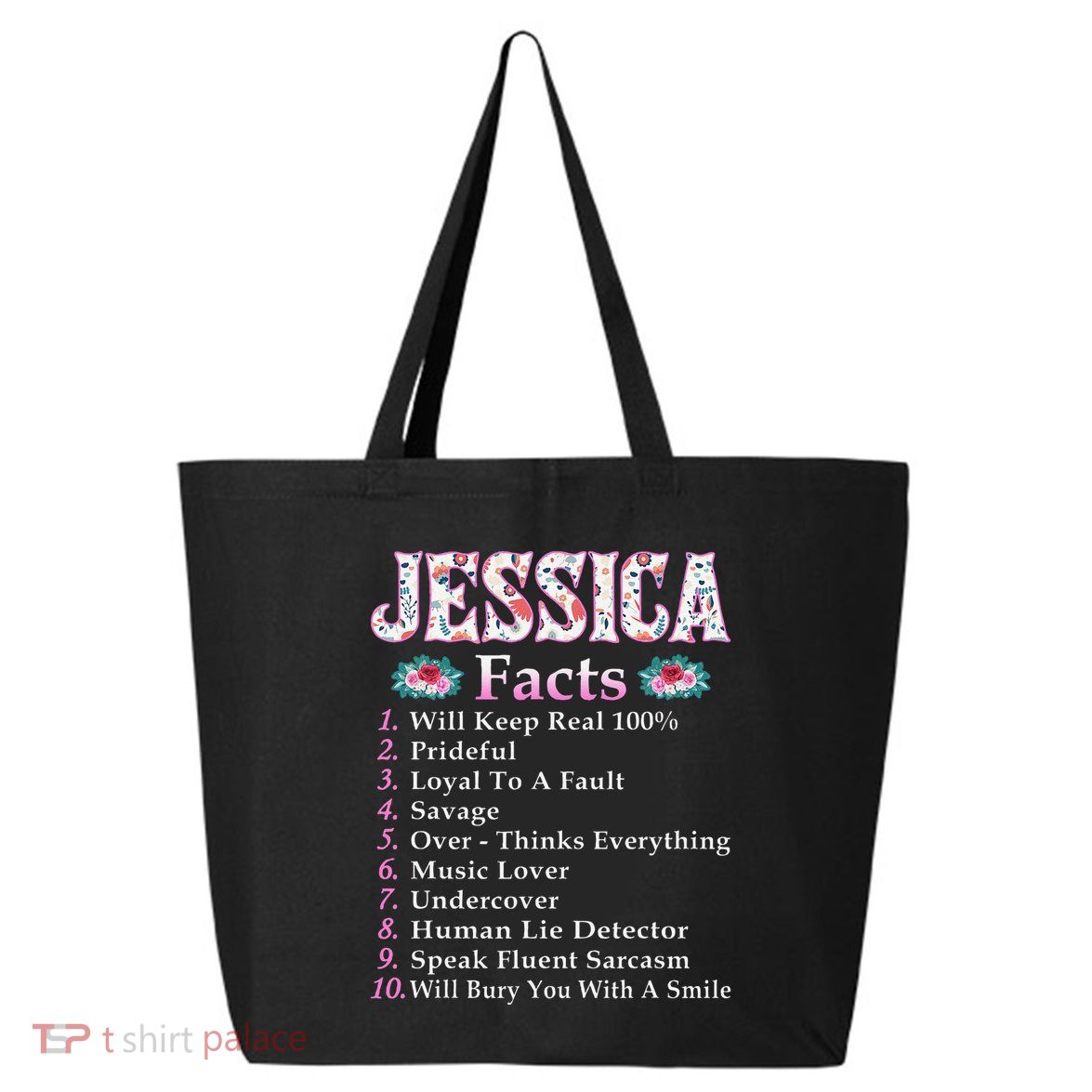 Jessica First Name Jessica Facts Floral 25L Jumbo Tote