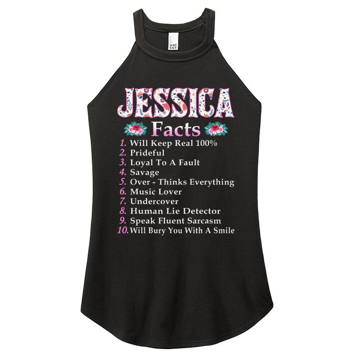 Jessica First Name Jessica Facts Floral Women's Perfect Tri Rocker Tank